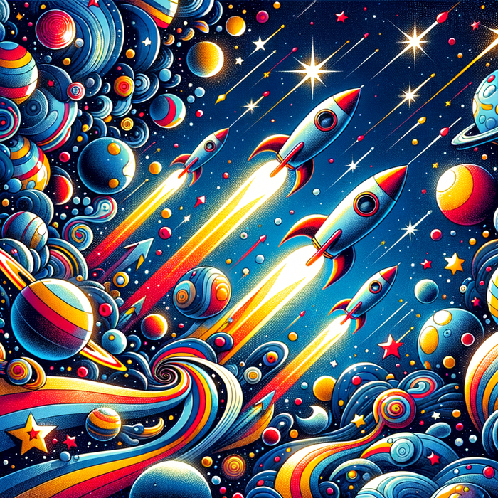 Whimsical Space Adventure Paint By Diamonds Art