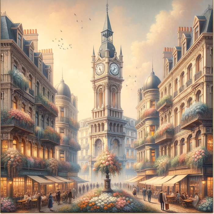 Vintage Clock Tower Paint By Diamonds