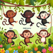 Jungle Monkey Fun DIY Paint By Diamonds