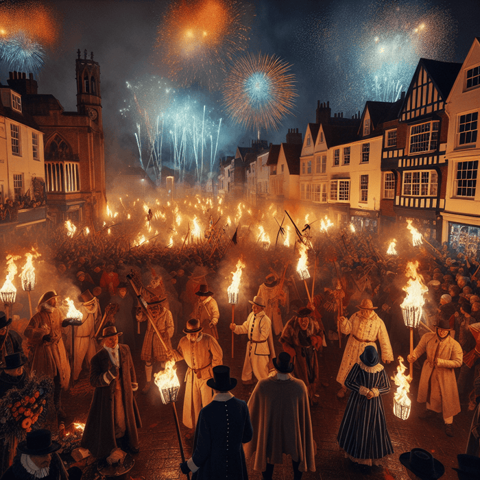 Guy Fawkes Night - Lewes Paint By Color