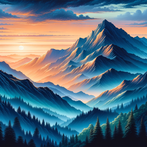 Majestic Mountainscape Paint By Diamonds Kits