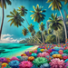 Radiant Tropical Paradise Diamond Painting