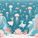 Underwater Ballet DIY Paint By Diamonds