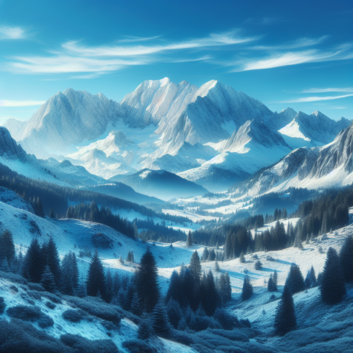 Majestic Snowy Peaks Painting Diamond Kit