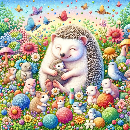 Caring Hedgehog Paint By Color