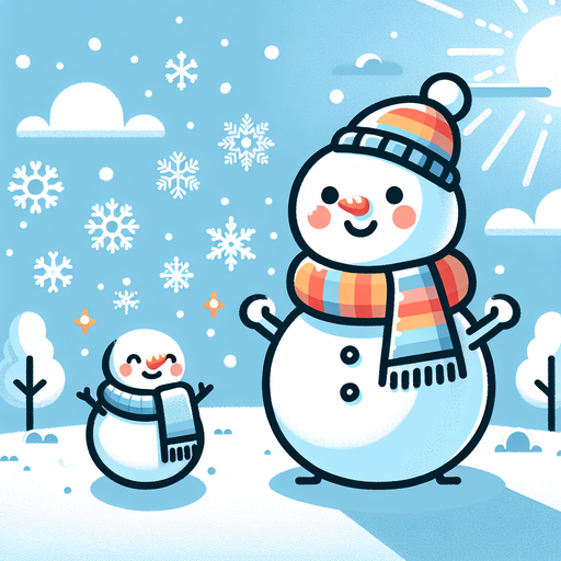 Cheerful Little Snowman Painting Diamond Kit