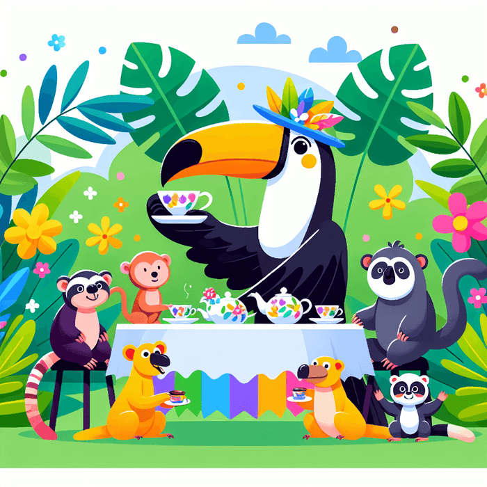 Tropical Toucan Tea Party Paint By Diamonds