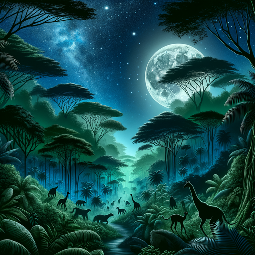 Twilight Jungle Adventure Painting Diamond Kit