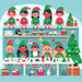 Jolly Christmas Elves Paint By Color