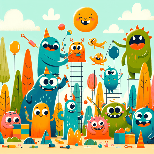 Giggle Monster Friends Painting By Diamonds Kit