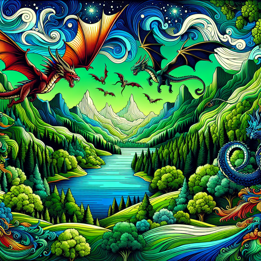 Wondrous Dragon Valley Diamonded Painting Kits