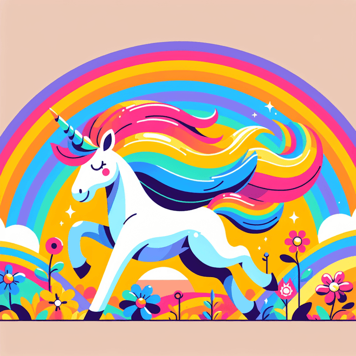 Rainbow Unicorn Dream Painting By Diamonds Kit