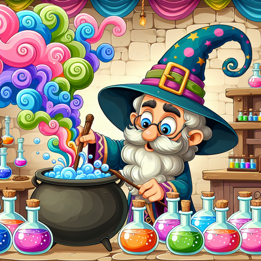 Wacky Wizard's Potion Party Paint By Diamond