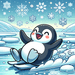 Cheerful Penguin Paint By Color