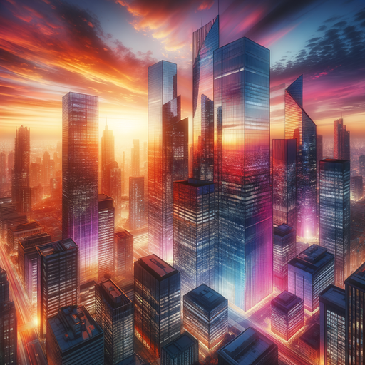 Dramatic Sunset Over The City Diamonded Painting Kits