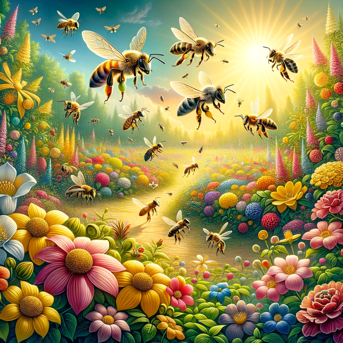 Sweet Garden Bees Diamonded Painting Kits