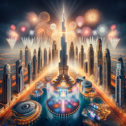 New Year Countdown - Dubai Painting By Diamonds Kit