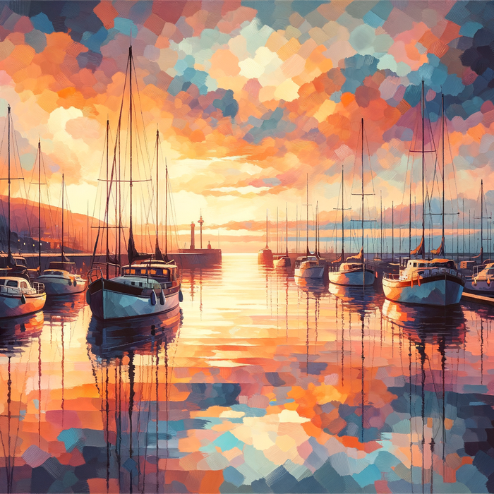 Harbor Sunset Harmony Paint By Color