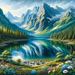 Serene Mountain Lake Paint By Diamond