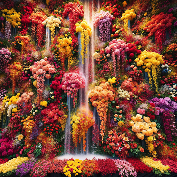 Cascading Floral Cascade Paint By Diamonds Kits