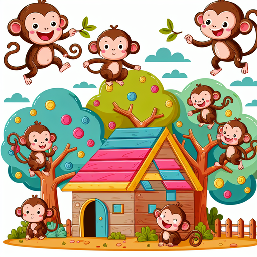 Mischievous Monkey Treehouse DIY Paint By Diamonds