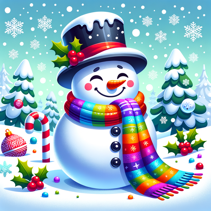 Sparkling Snowman Paint By Diamonds Kits