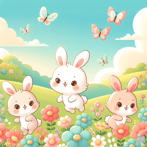 Bouncing Bunny Adventures Painting By Diamonds Kit
