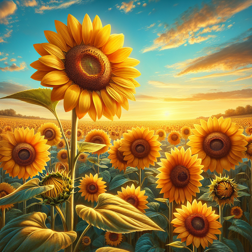 Sunflower Field Splendor Paint By Diamond