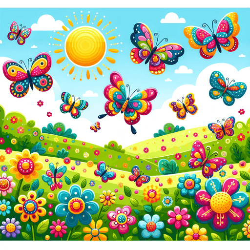 Bright Butterflies Paint By Color