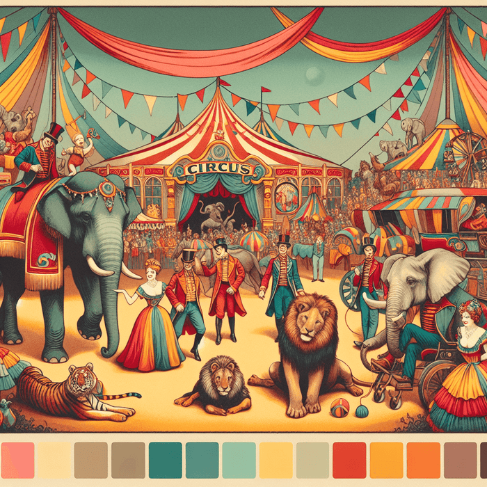 Vintage Circus Delight Diamonded Painting Kits