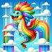 Rainbow Dragon Paint By Color