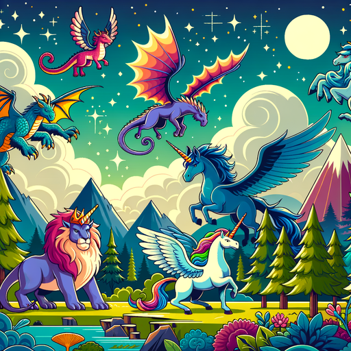 Mythical Creatures Adventure Paint By Color