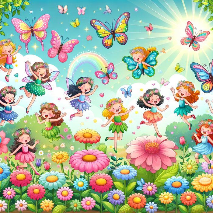 Magical Fairies At Play Paint By Color