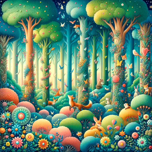 Whimsical Forest Adventure 5D DIY Paint By Diamond Kit