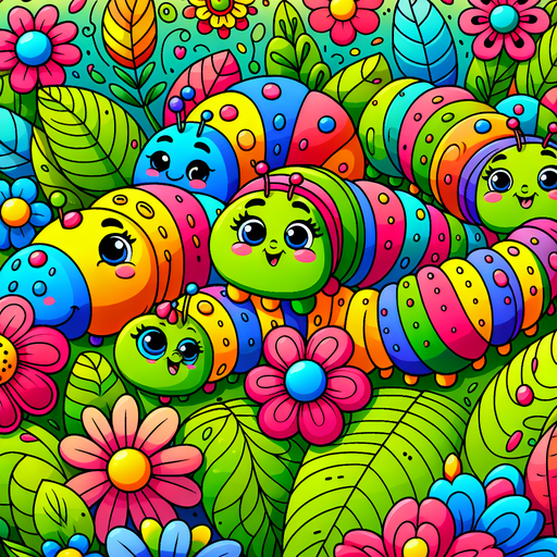 Curious Caterpillar Crew Paint By Color