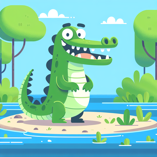 Clever Crocodile Chase DIY Paint By Diamonds