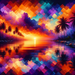 Charming Ocean Sunset Diamond Painting