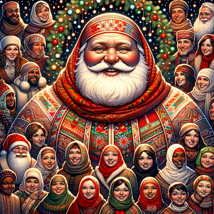 Santa's Native Celebration Paint By Diamonds Kits