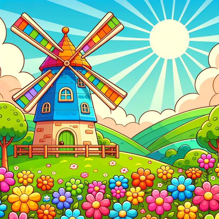 Whimsical Windmill Paint By Color