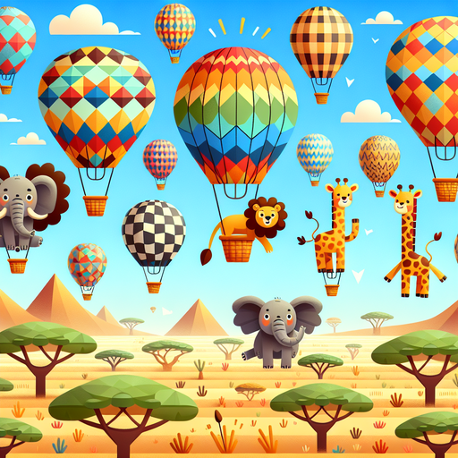 Balloon Safari Paint By Diamonds