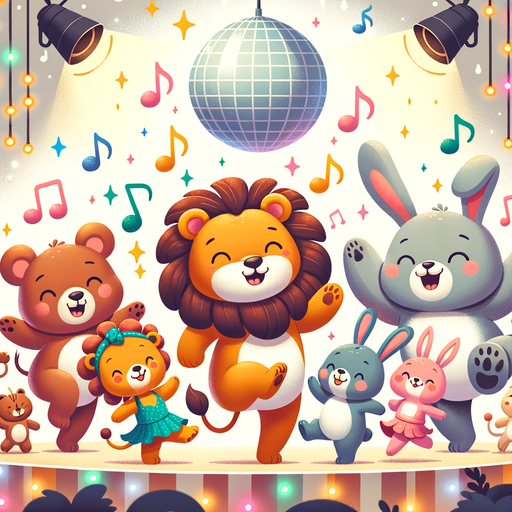 Funky Animal Dance Party Diamond Painting