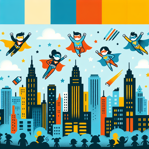 Superhero City Skyline Painting Diamond Kit