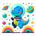 Cosmic Dinosaur Painting Diamond Kit