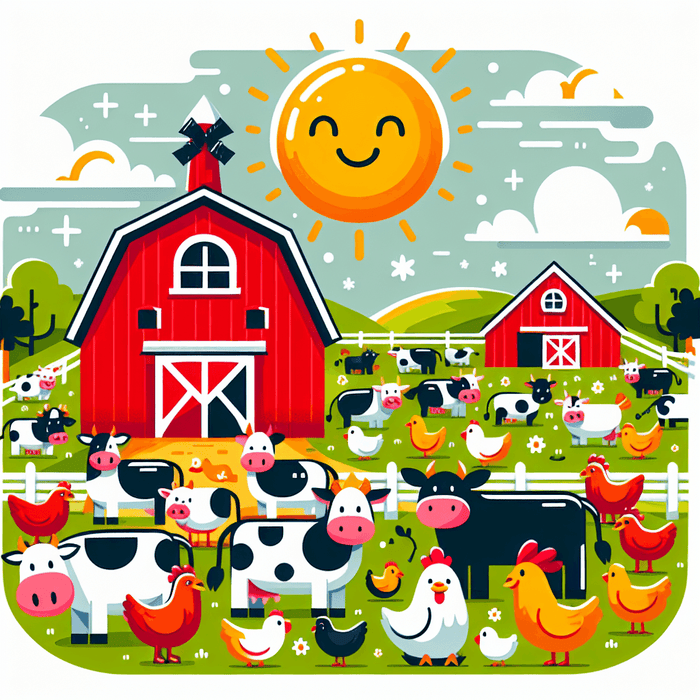 Sunny Day On The Farm Painting By Diamonds Kit