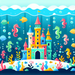 Underwater Castle Painting Diamond Kit