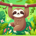 Fun-loving Sloth Paint By Diamonds Art