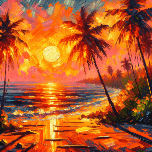 Tropical Sunrise Paint By Diamond