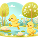 Bouncing Ducklings Paint By Diamonds