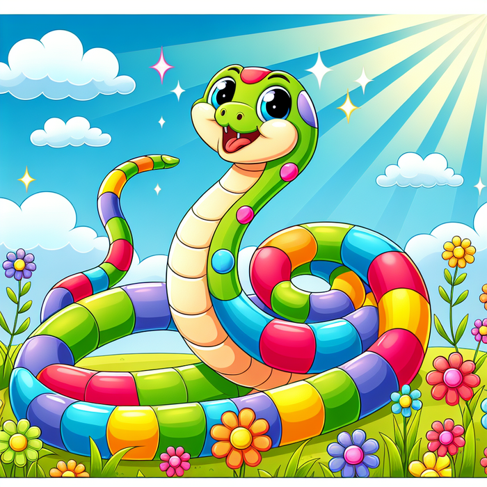 Silly Snake Painting By Diamonds Kit