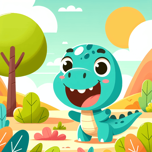 Cheerful Little Dinosaur Paint By Diamonds
